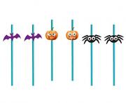 Halloween - Słomki halloweenowe Boo - 20 cm - 6 szt. - miniaturka - grafika 1