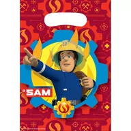 Opakowania i torebki na prezenty - AMSCAN,  Torebki prezentowe Strażak Sam 8szt - miniaturka - grafika 1