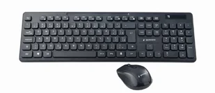 Gembird KBS-WCH-03-DE klawiatura Dołączona myszka RF Wireless QWERTZ Niemiecki Czarny - Zestawy myszka + klawiatura - miniaturka - grafika 1