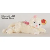 Maskotki i pluszaki - Deef Kot kremowy leżący, mały 03492 - miniaturka - grafika 1