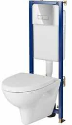 Zestaw Cersanit Parva SET B620 miska WC CleanOn wisząca z deską wolnoopadającą i stelaż podtynkowy Tech Line Base z przyciskiem - Stelaże i zestawy podtynkowe do WC - miniaturka - grafika 2