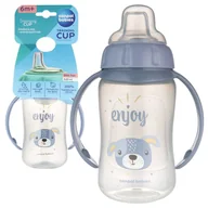 Kubki dla dzieci - Canpol Babies Kubek Treningowy Z Miękkim Ustnikiem 320ml 6m+ Niebieski - miniaturka - grafika 1