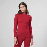 Koszulki sportowe damskie - Damski longsleeve termoaktywny EXTREME WOOL MERINO - różowy - BRUBECK - miniaturka - grafika 1