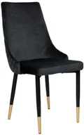Krzesła - Czarne welurowe krzesło w stylu glamour M9-A64 - miniaturka - grafika 1