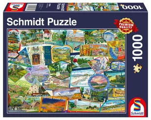 Schmidt Spiele Schmidt Spiele 58984 naklejki podróżne, 1000 elementów puzzli, kolorowe 58984 - Zabawki kreatywne - miniaturka - grafika 2