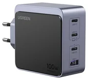 Ładowarki do telefonów - Ugreen Nexode Air 100W, 3x USB-C, USB szara - miniaturka - grafika 1