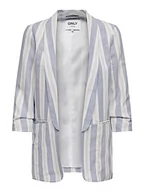 Marynarki i żakiety damskie - Bestseller A/S blezer damski, English Manor/Stripes:cloud Dancer & Gray Violet, 32 - miniaturka - grafika 1