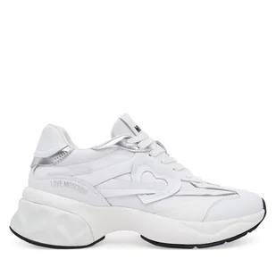 Sneakersy LOVE MOSCHINO JA15326G1MIQE10A Biały - Sneakersy damskie - miniaturka - grafika 1