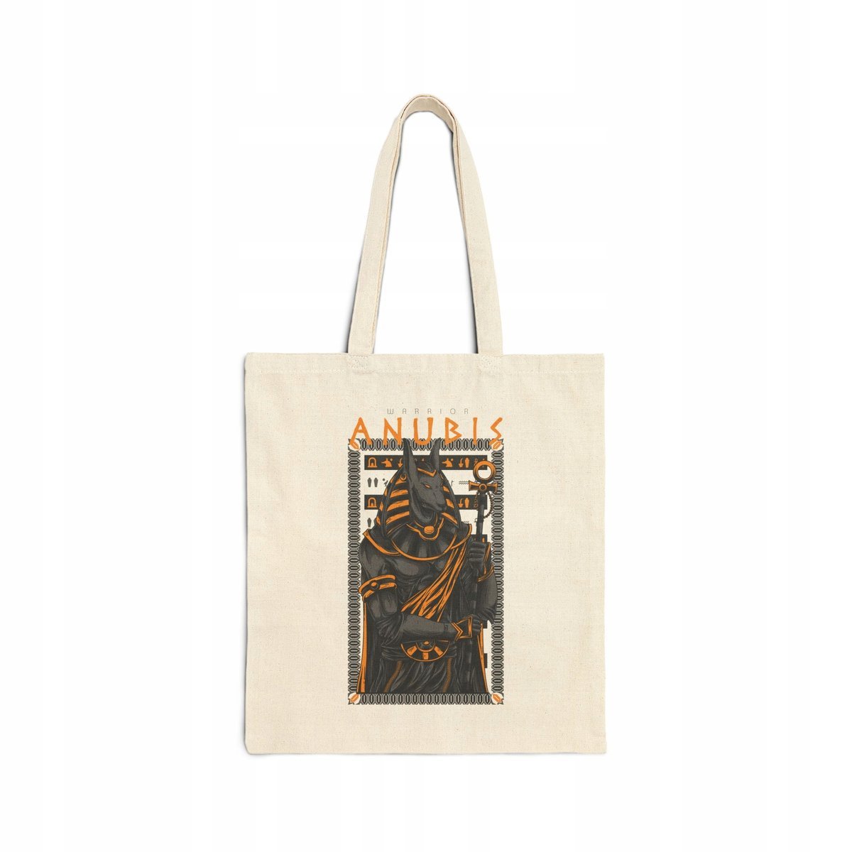 Torba BAWEŁNIANA Egipt Anubis Obrońca Prezent Eko CZARNA/ECRU