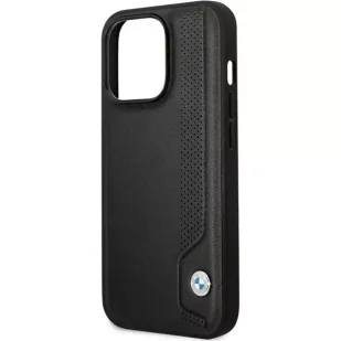 Etui na telefon BMW BMHCP14X22RBDK do Apple iPhone 14 Pro Max 6,7" czarny/black hardcase Leather Blue Dots - Etui i futerały do telefonów - miniaturka - grafika 6