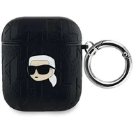 Akcesoria do słuchawek - Karl Lagerfeld KLA2PGKIPK AirPods 1/2 cover czarny/black Monogram Karl Head - miniaturka - grafika 1