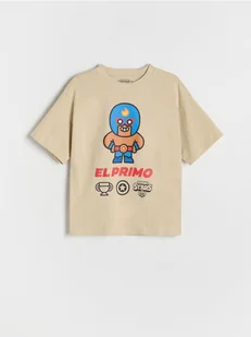 Reserved - T-shirt Brawl Stars - beżowy - Koszulki dla chłopców - miniaturka - grafika 1