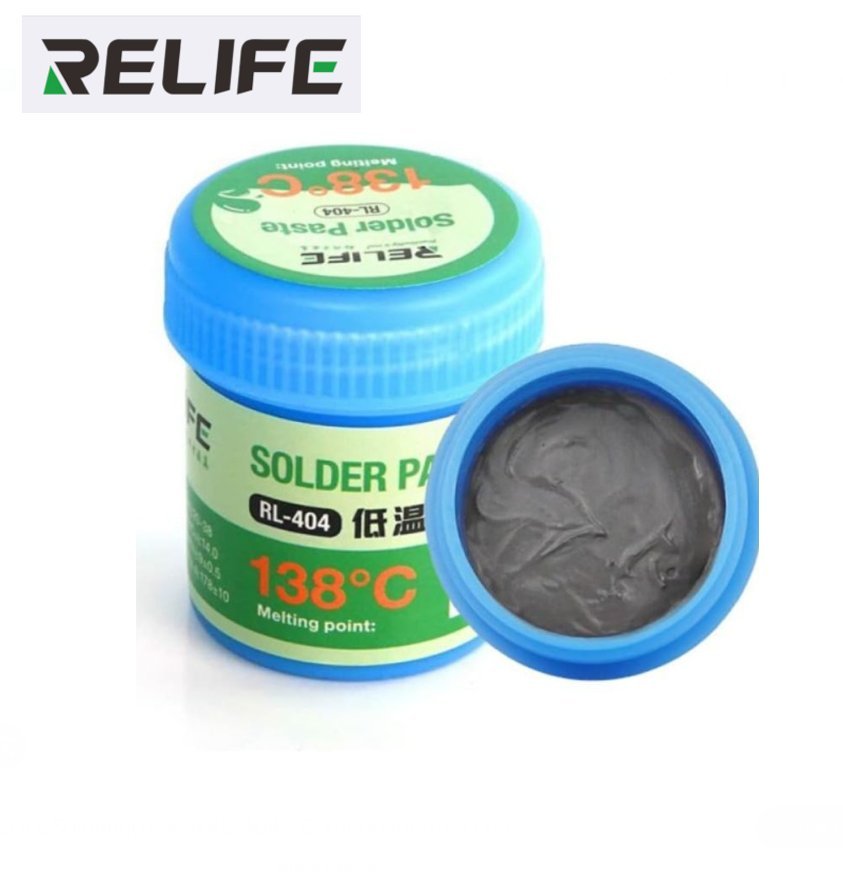 RELIFE RL-404 Pasta lutownicza niskotemperaturowa ( cyna niskotopliwa ) 138°C - 40g