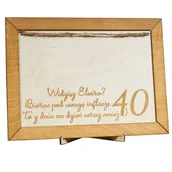 Pasmanteria - Ramka urodziny 30 40 50 60 to wcale nie tak dużo Jasny brąz - miniaturka - grafika 1