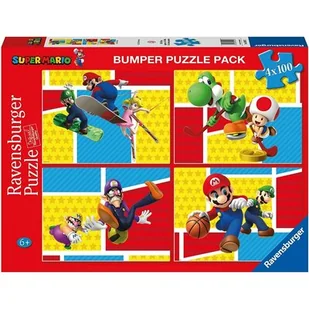 Ravensburger Puzzle 4 x 100el Super Mario 051953 RAP 051953 - Puzzle - miniaturka - grafika 1