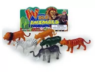 Figurki dla dzieci - Hipo Zwierzęta dzikie 6szt w worku 87652 - miniaturka - grafika 1