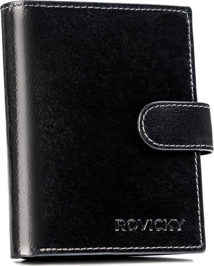 Rovicky Duży portfel męski ze skóry naturalnej w orientacji pionowej - Rovicky NoSize