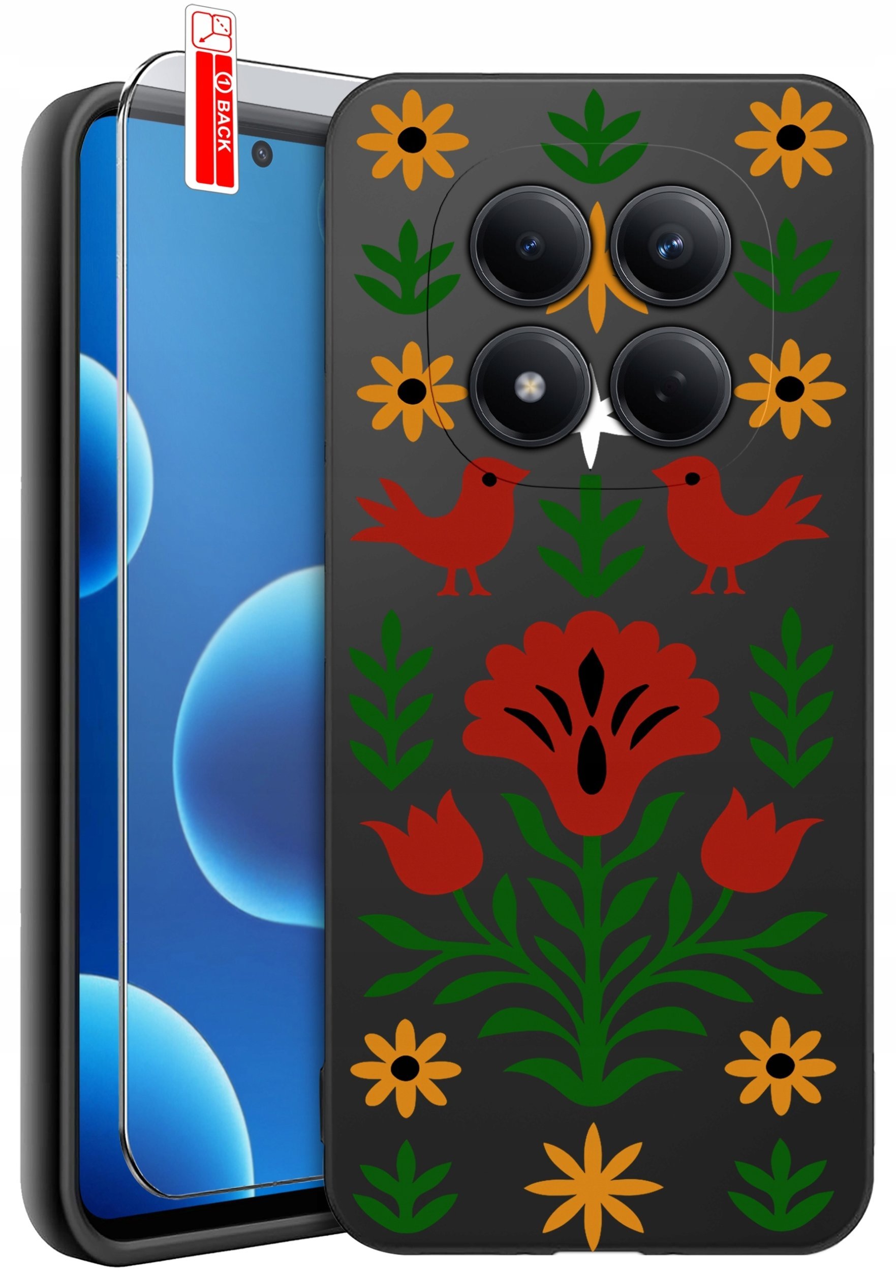 krainaGSM ETUI do Xiaomi Redmi Note 15 Pro 4G WZORY SILIKONOWE MATT CASE + SZKŁO