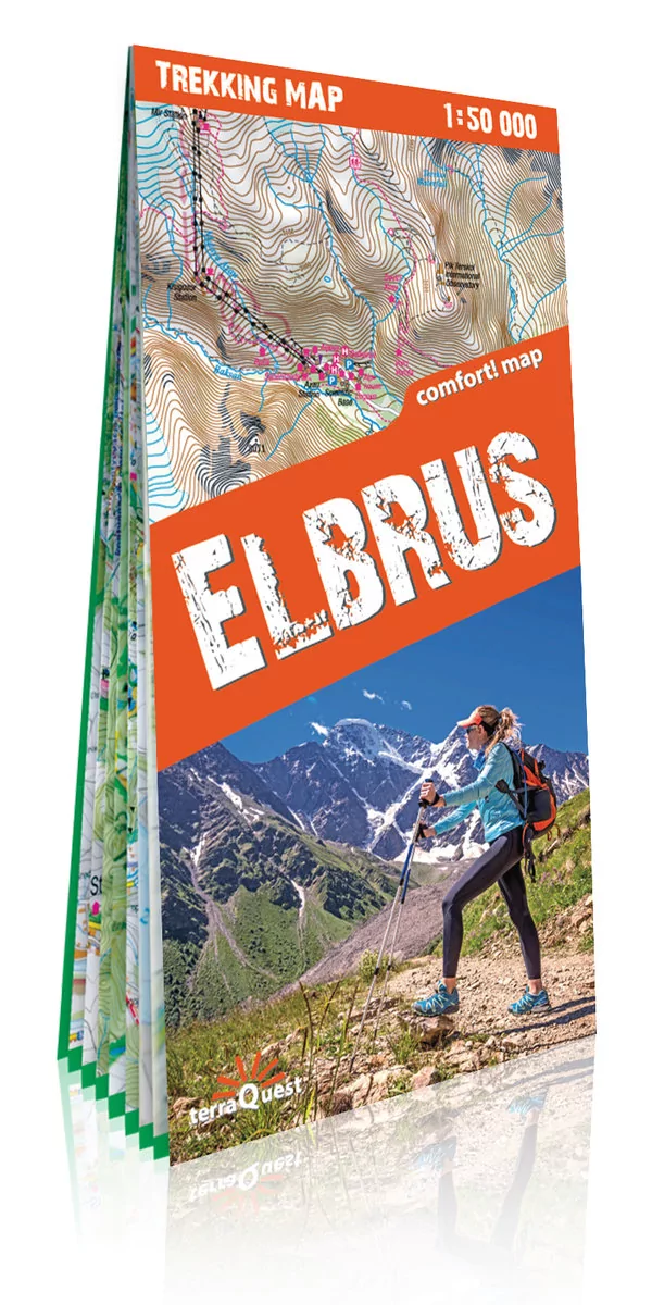 Elbrus laminowana mapa trekkingowa 1:50 000 Expressmap