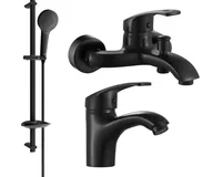 Zestawy baterii łazienkowych - Mexen Fabia DB05 zestaw wannowy, czarny - 746503DB05-70 - miniaturka - grafika 1