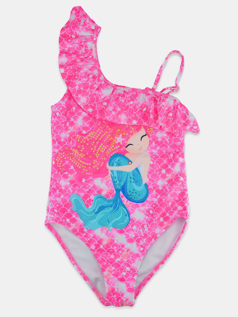 Strój kąpielowy jednoczęściowy różowy 104-110