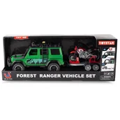 Samochody i pojazdy dla dzieci - Samochód terenowy z motocyklem - zabawka - miniaturka - grafika 1