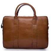 Torby męskie - SOLIER Gold Skórzana męska torba na laptopa SL20 EDYNBURG - miniaturka - grafika 1