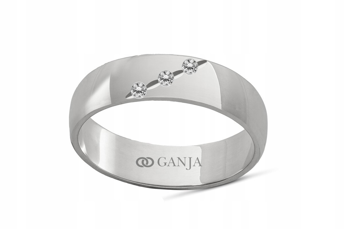 Pierścionek srebrny próba 925+GRAWER 5mm BS22 ŚLUB