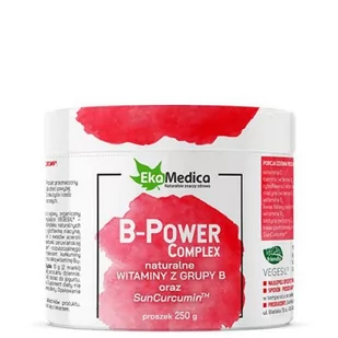 EKAMEDICA B-Power Complex Witamin z Grupy B Proszek Suplement Diety 250g - EkaMedica - Suplementy diety - miniaturka - grafika 1