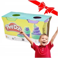 Masy plastyczne - PLAYDOH TUBY UZUPEŁNIAJACE 2 KOLORY FIOLETOWY ZIELONY PASTELOWA CIASTOLINA - miniaturka - grafika 1