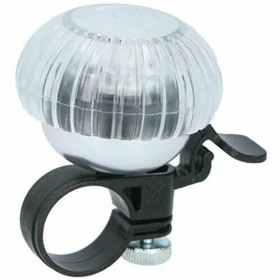 Dunlop Dzwonek rowerowy lampka na rower 2w1 E-17534 - Dzwonki do roweru - miniaturka - grafika 1