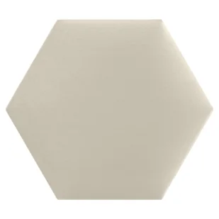 Panel Ścienny 3D Tapicerowany Heksagon 40X35 Cm Kremowy Welur - Panele ścienne i boazeria - miniaturka - grafika 1