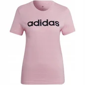 Koszulki i topy damskie - Koszulka damska adidas Loungwear Essentials Slim Logo Tee różowa HD1681 XS - miniaturka - grafika 1