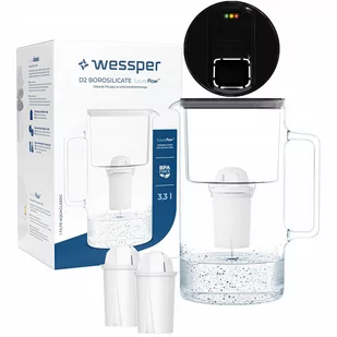 Szklany dzbanek filtrujący Wessper FutureFlow Aquaclassic + 3x Filtr Wkład - Dzbanki filtrujące - miniaturka - grafika 1
