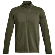 Bluzy sportowe męskie - Golf męski Under Armour Tac Rival Job Fleece Rozmiar: M / Kolor: zielony - miniaturka - grafika 1
