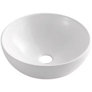 Invena Tinos umywalka 39,5 cm nablatowa okrągła biała CE-43-011 - Umywalki - miniaturka - grafika 1