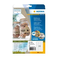 Etykiety samoprzylepne i bloki etykiet - HERMA 10763 samoprzylepne etykiety Elipsa Na stałe Brązowy 360 szt. - miniaturka - grafika 1