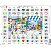 Puzzle - Larsen 7023852108994 puzzle 70-częściowy zestaw puzzli ramowych-learning English 2: W restauracji i w mieście EN2GB - miniaturka - grafika 1