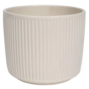 Osłonka ceramiczna cylinder 14 cm krem - Donice - miniaturka - grafika 1