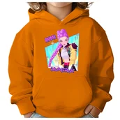 Bluzy dla dziewczynek - BLUZA DZIECIĘCA HUNTRIX RUMI KPOP 104 Z KAPTUREM BAWEŁNIANA JAKOŚĆ - miniaturka - grafika 1