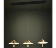 Lampy sufitowe - Eglo 390272 - LED Żyrandol ściemnialny na lince PARAGUAY 3xLED/12W/230V 3000K złoty - miniaturka - grafika 1