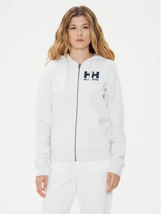 Helly Hansen Bluza W Hh Logo Full Zip Hoodie 2.0 34461 Biały Regular Fit - Bluzy damskie - miniaturka - grafika 1