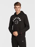 Bluzy męskie - New Era Bluza Toronto Raptors Team Logo 11546161 Czarny Regular Fit - miniaturka - grafika 1