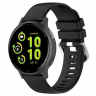 Akcesoria do smartwatchy - Pasek Bizon Strap Watch Silicone Pro do Garmin Vivoactive 5, czarny - miniaturka - grafika 1