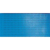 Stoły warsztatowe - B2B Partner Perforowana ściana tylna do stołów warsztatowych GÜDE, otwory 10 x 10 mm, raster 38 x 38 mm, niebieski 302060 - miniaturka - grafika 1