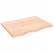 Blaty meblowe i parapety okienne - Blat stołu, 80x60x4 cm, surowe drewno dębowe - miniaturka - grafika 1