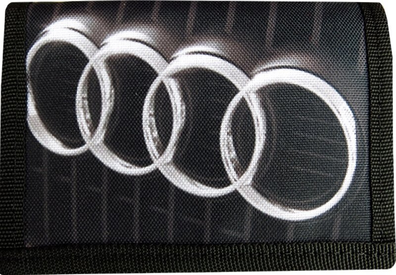 Czarny Portfel sportowy AUDI portfele MOTO sport