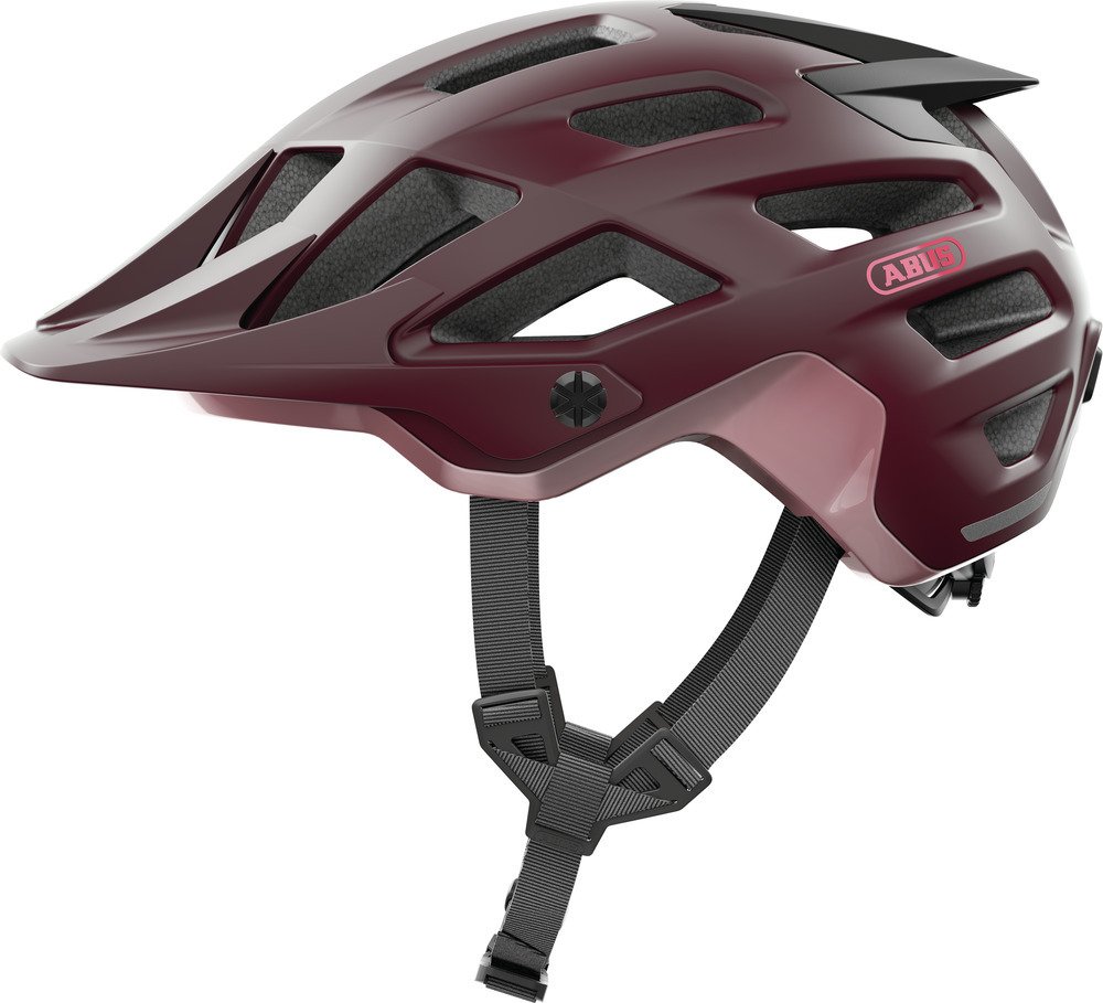 Kask ABUS MTB Moventor 2.0 - wygodny kask rowerowy do jazdy w terenie - kask all-mountain - dla mężczyzn i kobiet - ciemnoczerwony, rozmiar S