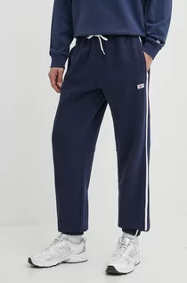 Spodnie męskie - Reebok spodnie dresowe Court Sport kolor granatowy gładkie 100075479 - grafika 1