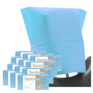 Pokrowiec na zagłówek stomatologiczny 32cm x 28cm niebieski podfoliowany 54g DentixPro 600szt - Kosmetyczne akcesoria jednorazowe - miniaturka - grafika 1